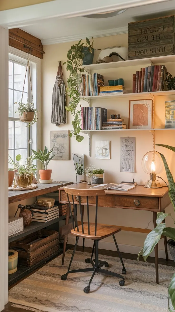 Sunshine, books, and brilliant ideas: my sunroom office is where work feels like a retreat.
