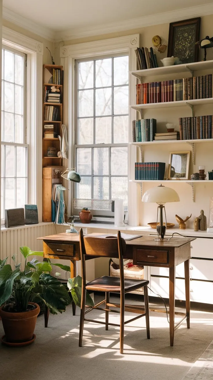 My sunroom office: where work meets warmth.