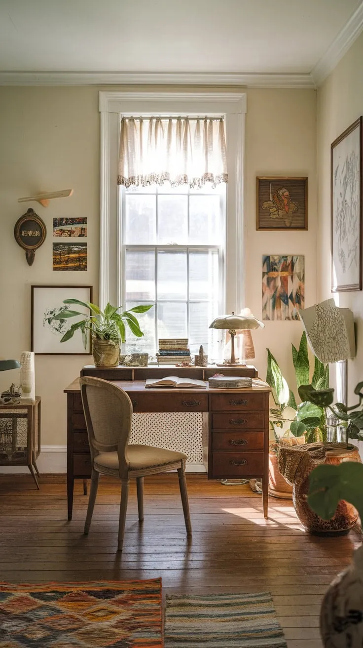 Sunlight fuels creativity in this sunroom sanctuary.