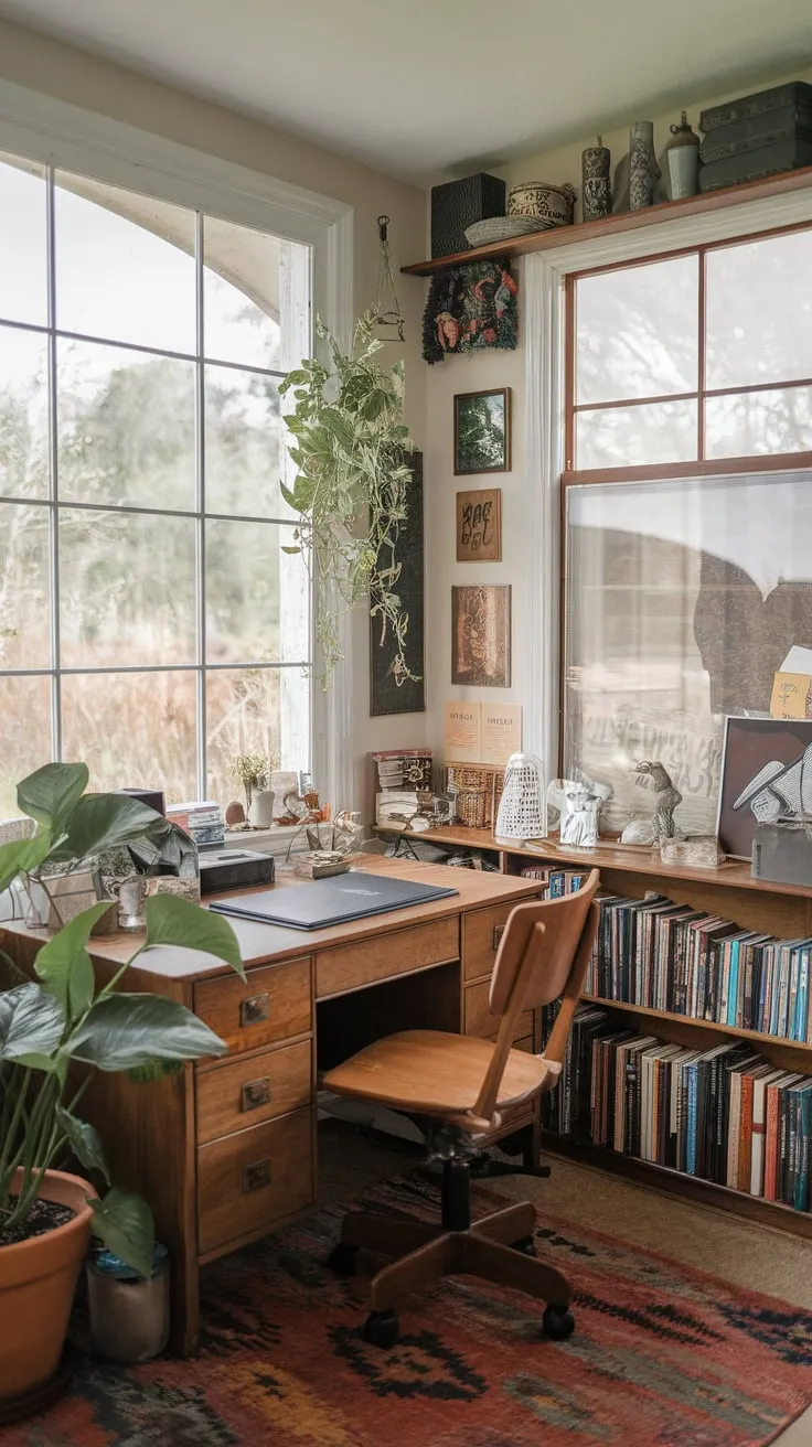 My sunroom office: where work meets wonder.