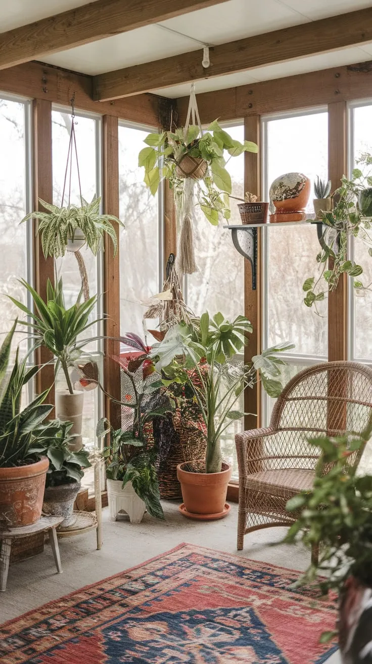 Sunroom serenity: where four seasons bloom indoors.