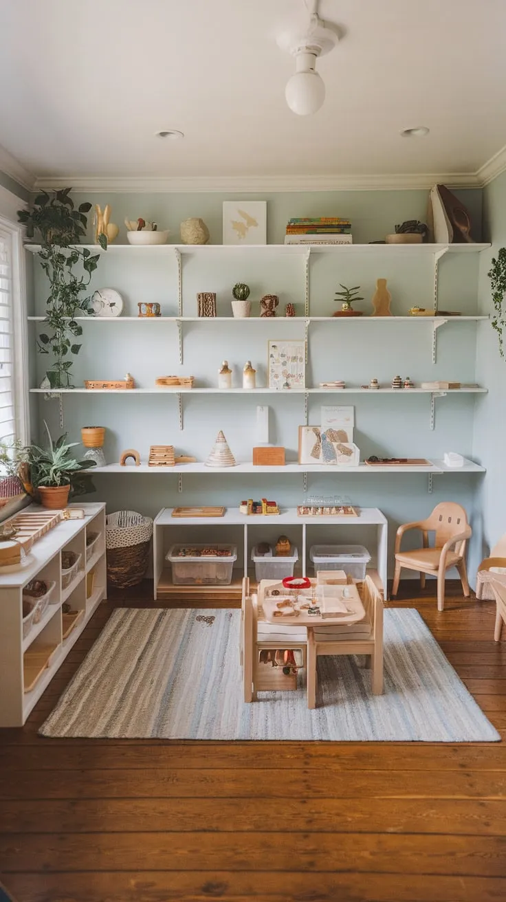 Sunshine and learning grow together in this sunroom playroom.