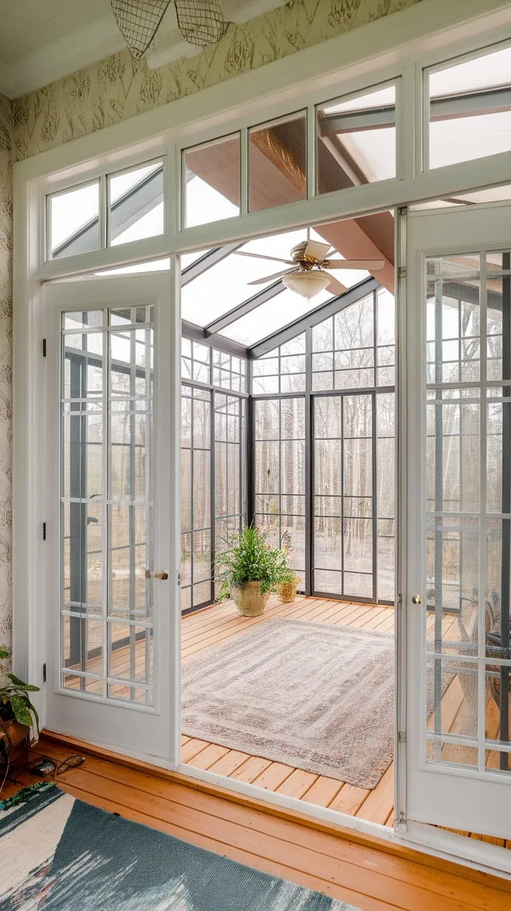 Goodbye screen, hello sunshine: this sunroom upgrade is pure indoor-outdoor bliss.