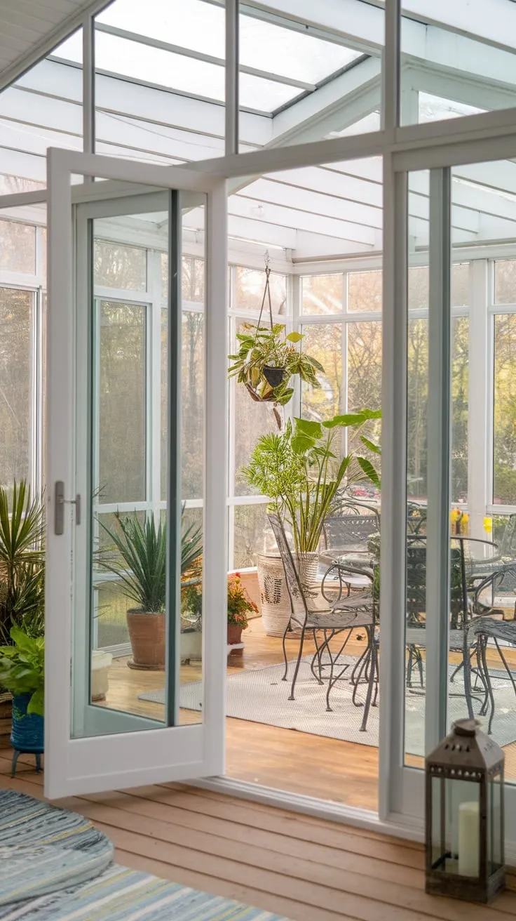 Sunlight, plants, and perfect views: porch transformation complete.