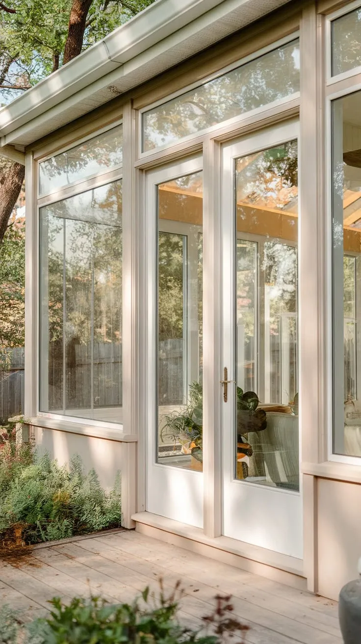 Sunroom windows: transforming porches into sun-drenched havens.