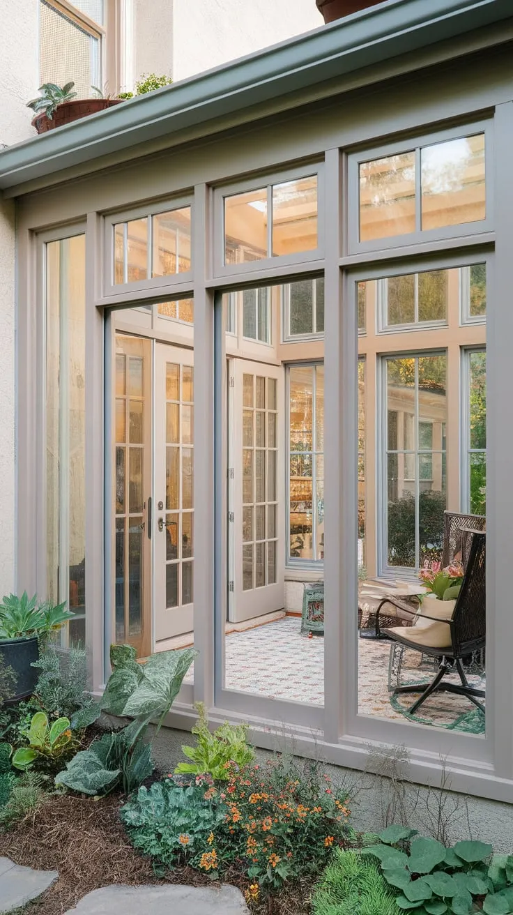 Sunroom windows: transforming porches into sun-drenched havens.