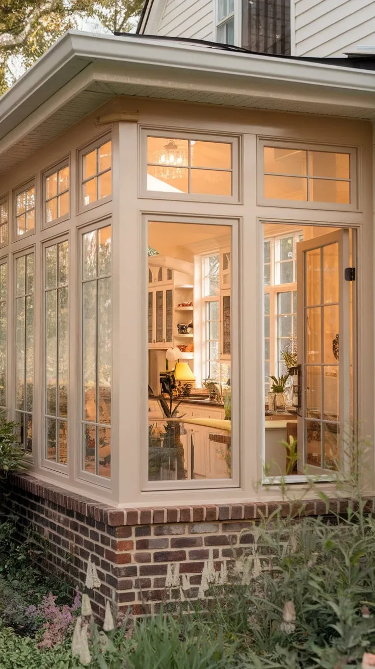 Sunroom windows: transforming porch dreams into kitchen realities.