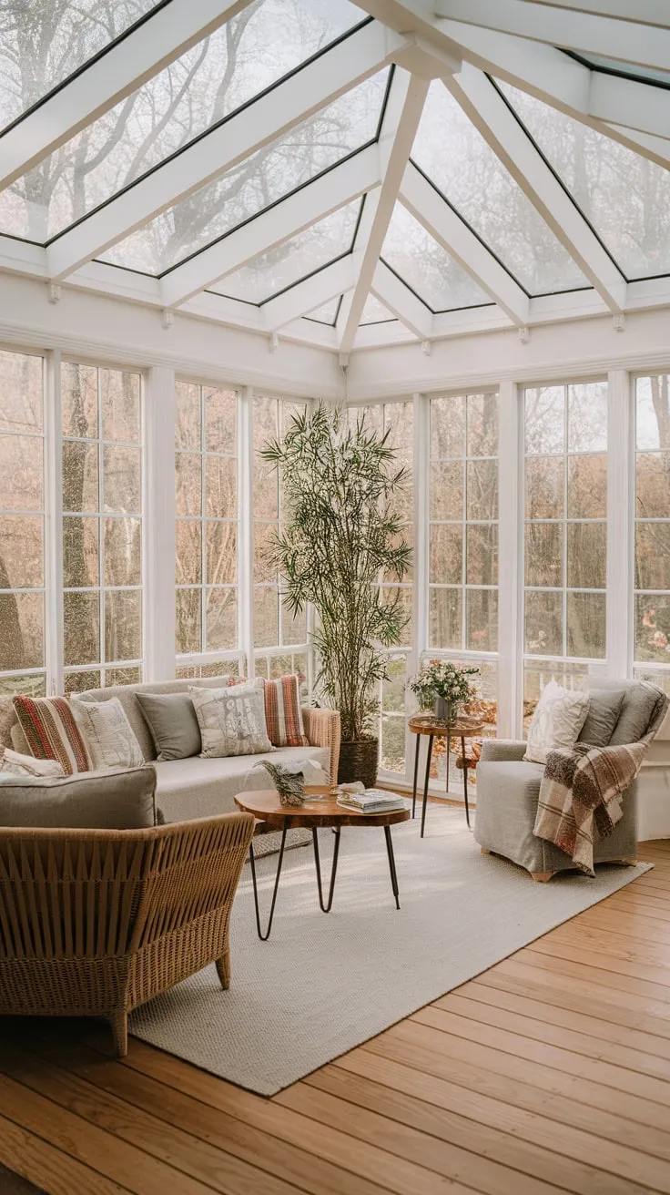 My happy place: a sunroom bathed in golden light.