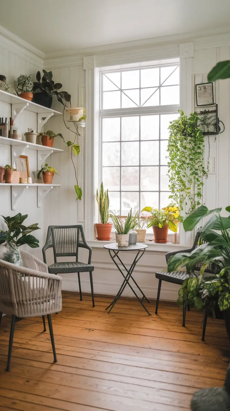 Sunlight, plants, and perfect peace in my sunroom sanctuary.