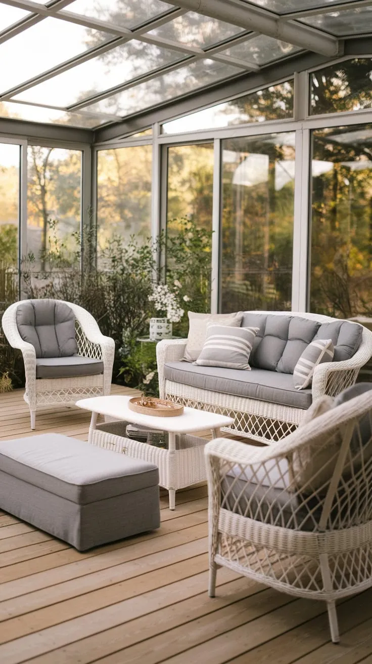 My sunroom sanctuary: where relaxation blooms.