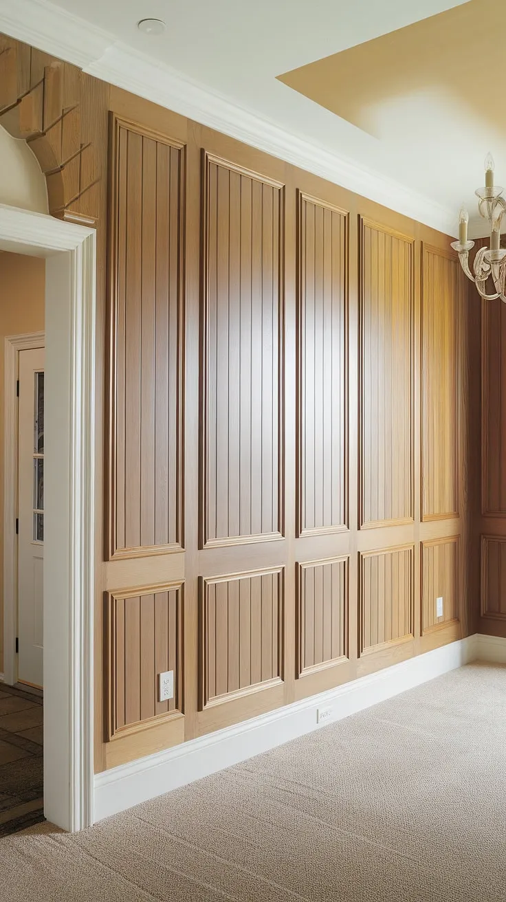 This dining room's transformation is stunning!  The tall wainscoting, a beautiful example of board and batten, elevates the space completely.  While the new wall section hints at the room remodeling process, the consistent wainscoting styles throughout create a cohesive and luxurious feel.  Considering DIY wainscoting for your own space? This is major inspiration.  Imagine this same wainscoting bathroom – the possibilities are endless.