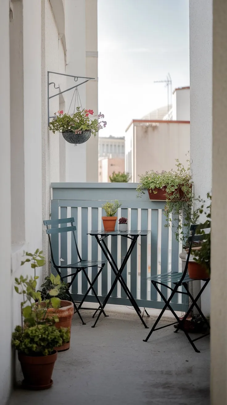 Maximize your city views with this small balcony setup. Balcony ideas for a terrace apartment don't need to be big; this small porch ideas proves that even a small space can be a stylish haven. Learn how to decorate a small balcony with these balcony designs.