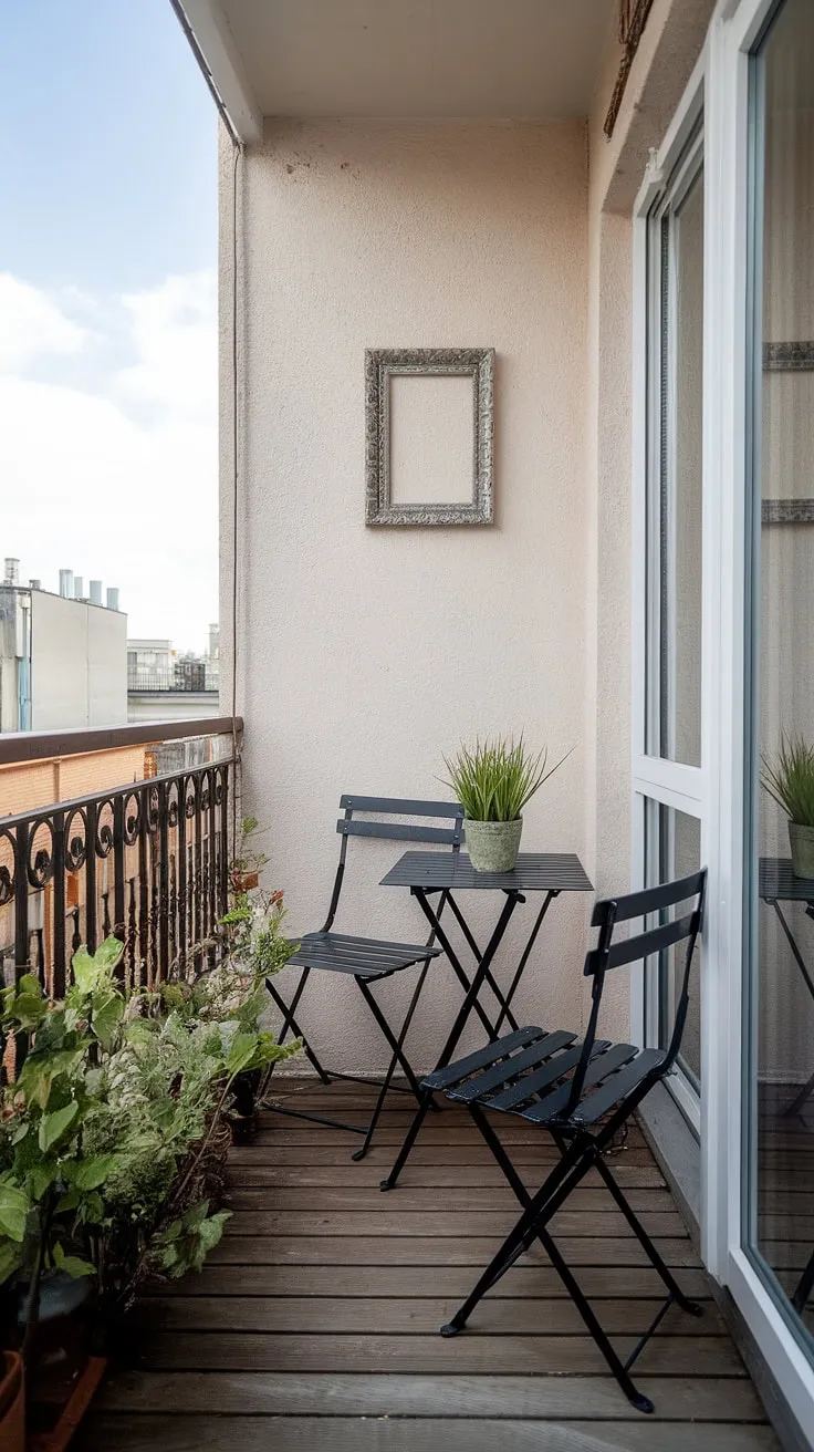 Maximize your space with these balcony ideas! This small balcony setup showcases creative balcony ideas and furniture for small balcony living, offering inspiration for your own terrace apartment ideas and small porch ideas. Learn how to decorate a small balcony and discover more balcony designs.