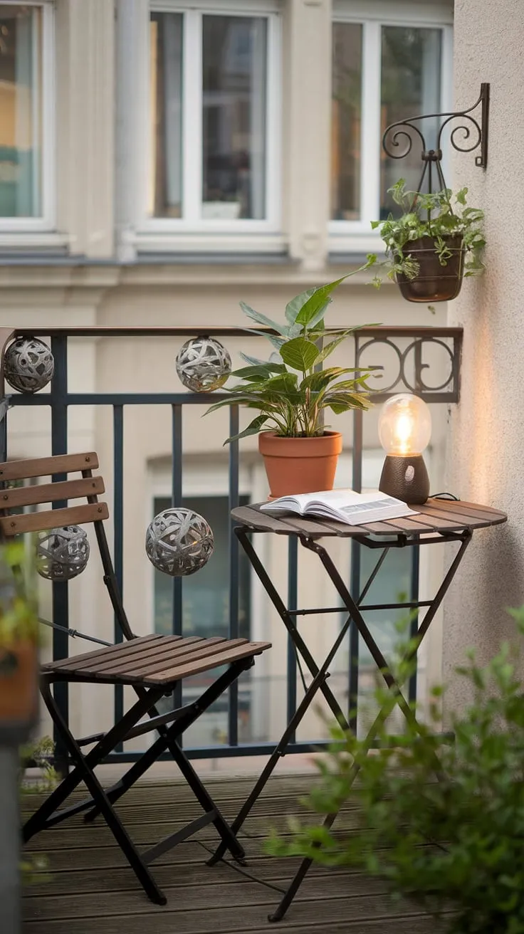 Transform your small terrace balcony into a relaxing retreat with these simple balcony decorating ideas. This cozy setup proves that even a small outdoor balcony can be a haven.
