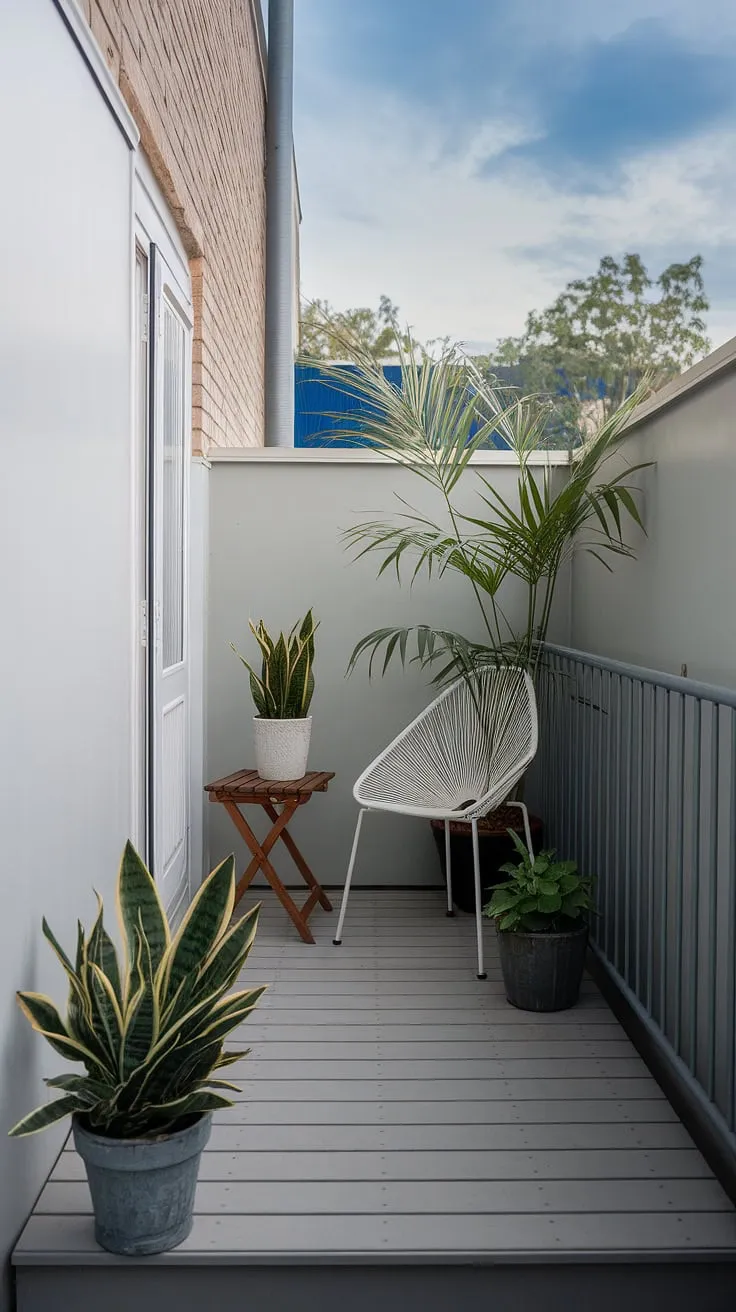 Small balcony decoration doesn't have to be complicated. This relaxing balcony, brimming with outdoor balcony ideas, proves that even a small space can be a tranquil escape. Find more small balcony ideas and small patio ideas for your condo terrace or apartment balcony.