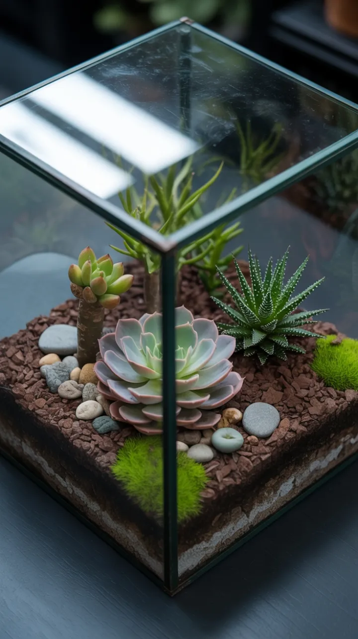 Miniature Desert Oasis in Glass