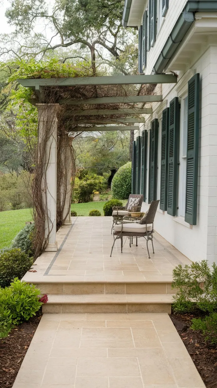 Cozy Front Porch Retreat with Lush Surroundings