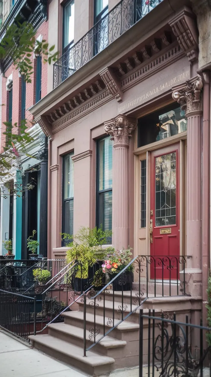 Charming Urban Townhouse Porch with Historic Flair