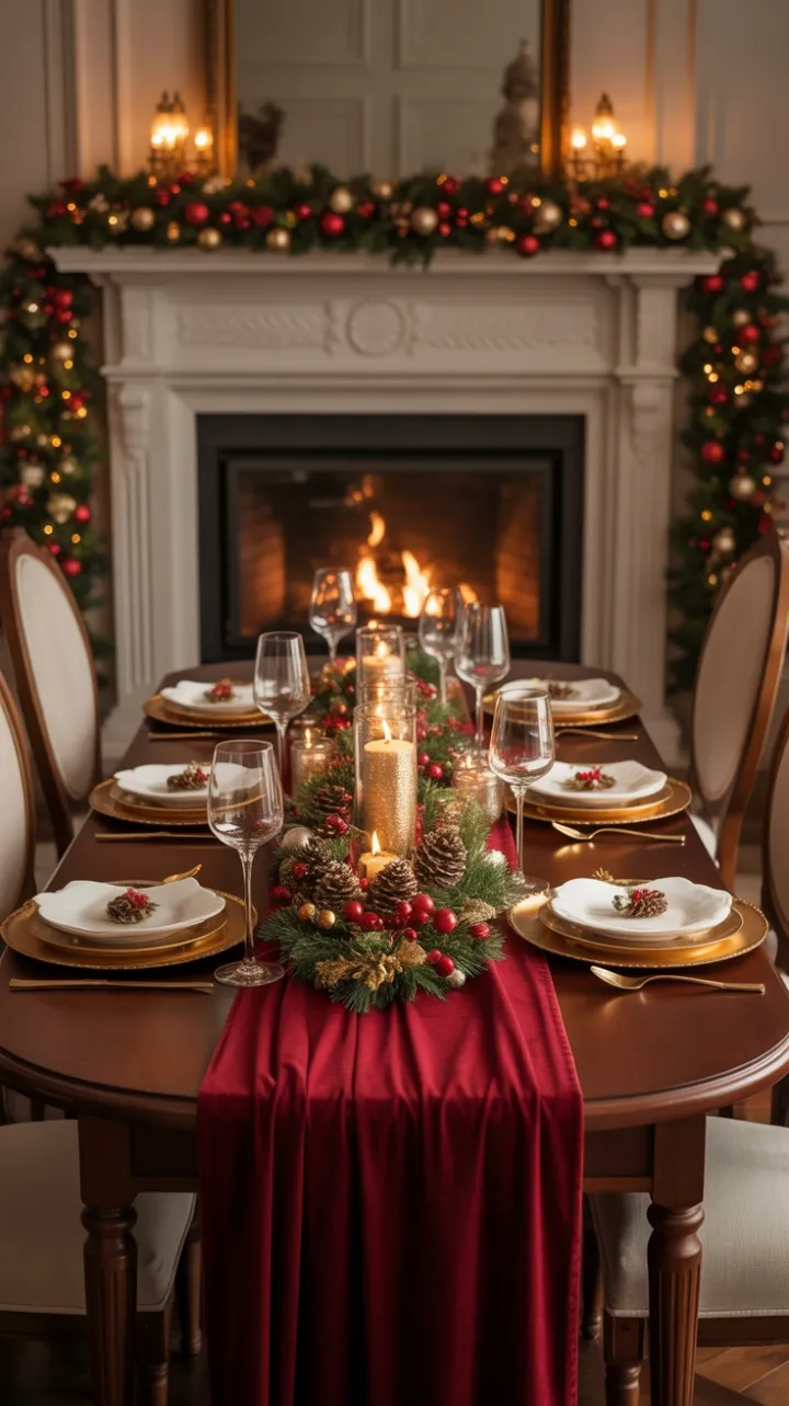 Velvet, Gold and Hearthlight – A Lavish Mahogany Christmas Feast