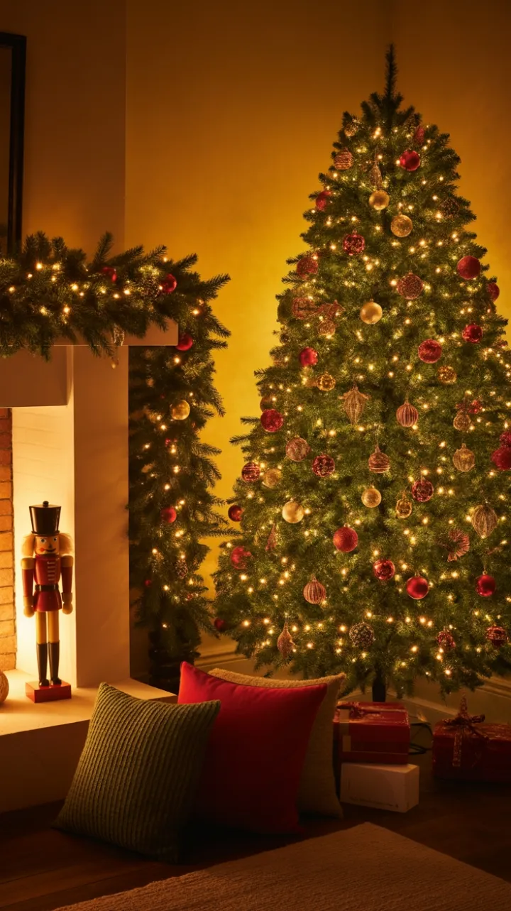 Golden Hearth and Evergreen Splendor