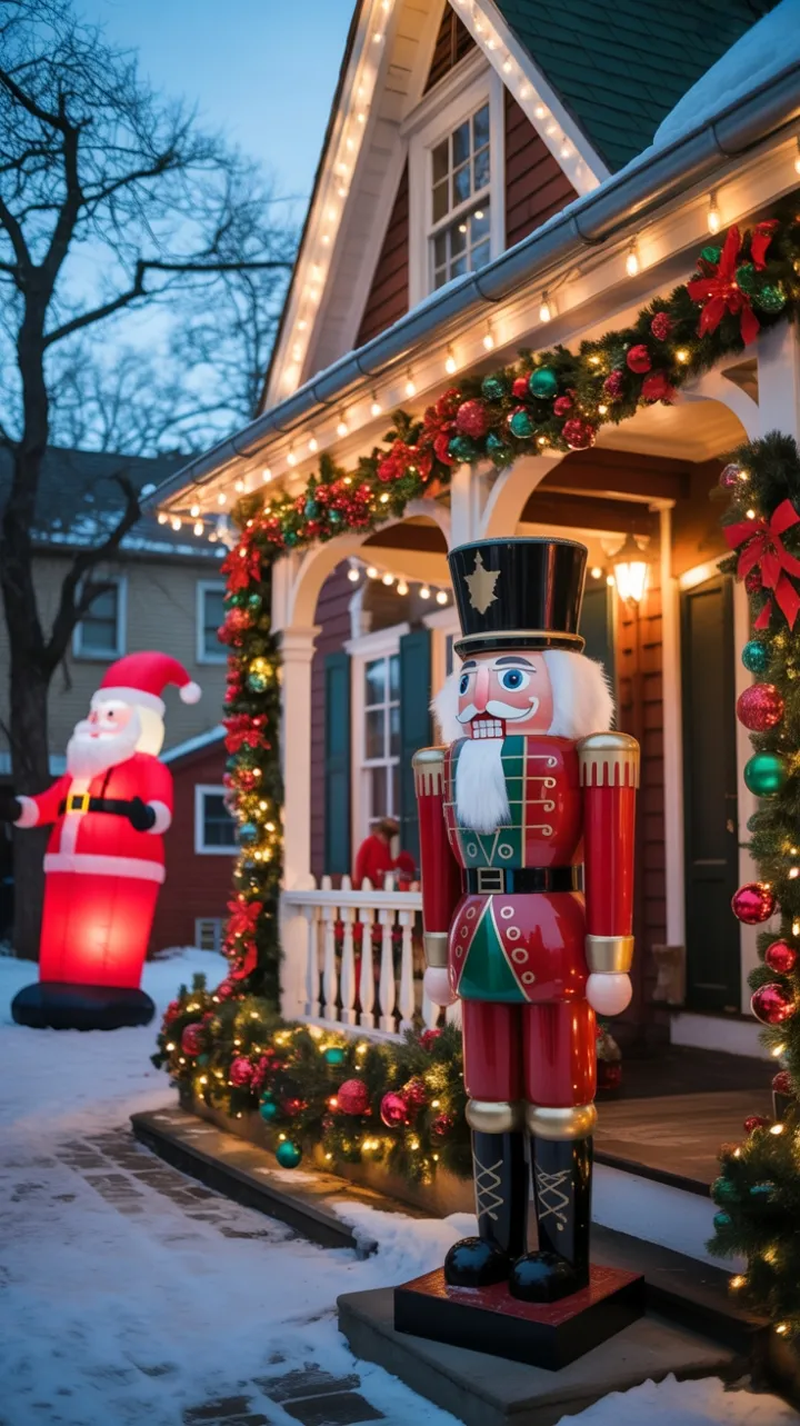 Victorian Christmas Glow with Nutcracker and Santa
