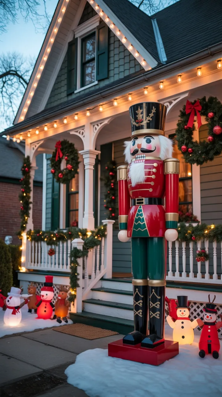 Twilight at the Nutcracker-Guarded Victorian Home