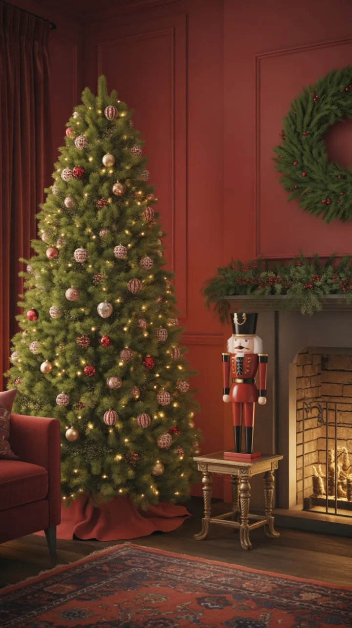Classic Christmas Hearth Wrapped in Warmth