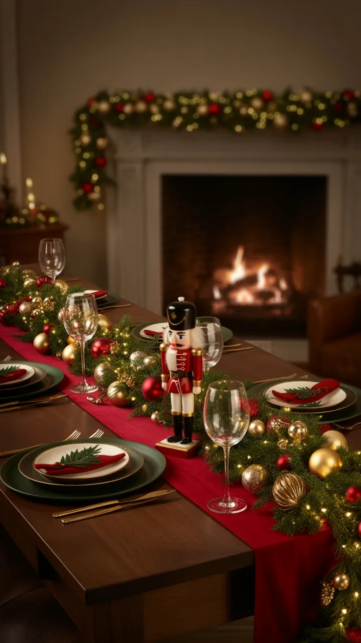 Warm Hearth, Velvet Runner, and the Nutcracker's Glow