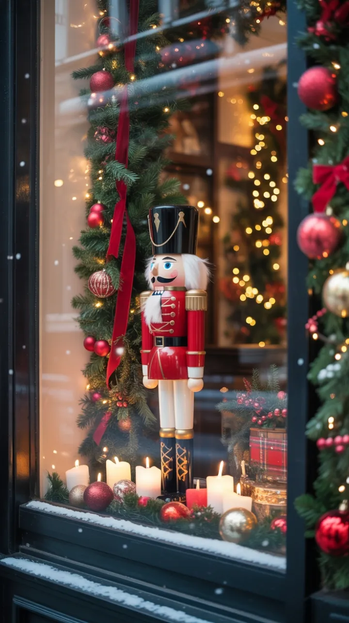 Nutcracker's Warmth on a Snowy Night