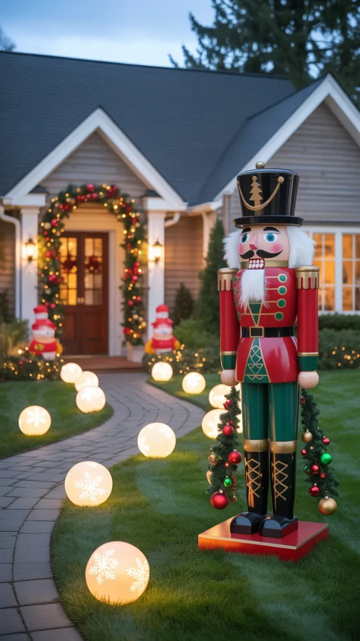 Victorian Nutcracker Welcomes You to a Twinkling Suburban Christmas