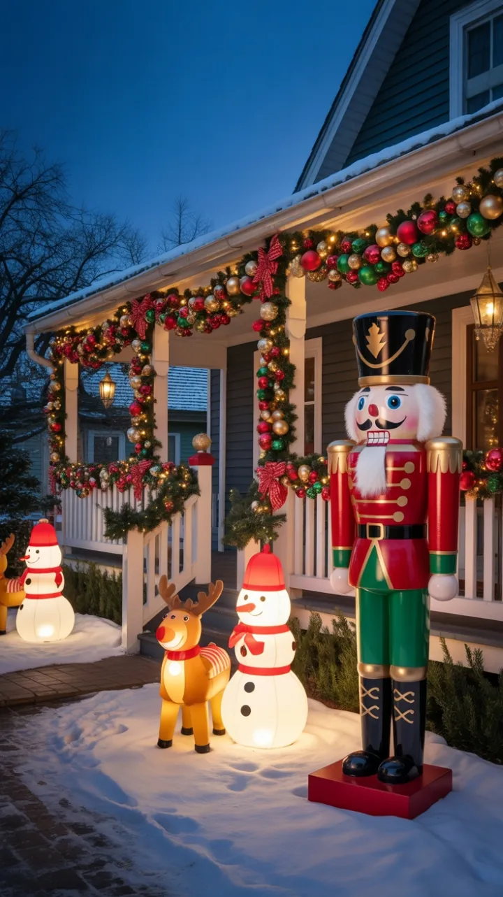 Snowy Nutcracker Night Under Starry Holiday Lights