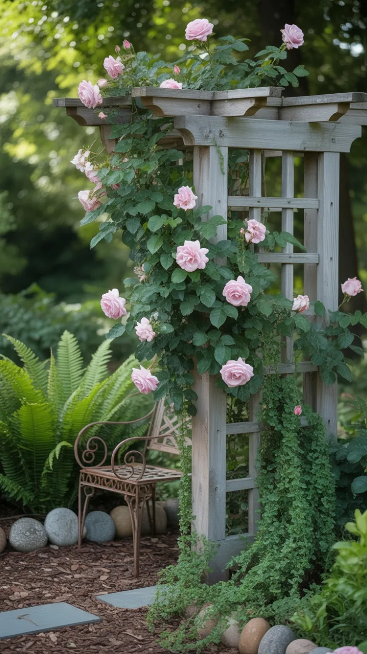 Velvet Roses and Wrought-Iron Whispers in a Sunlit Garden
