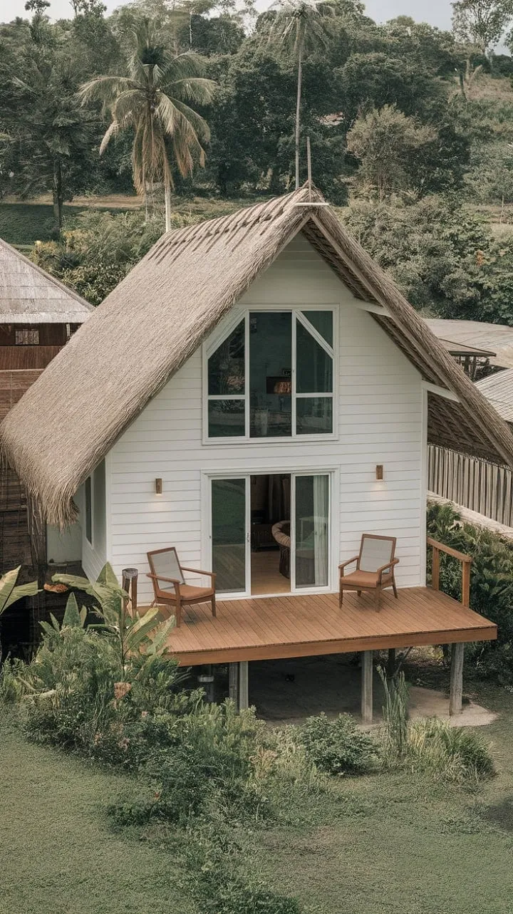 Awaken to nature's symphony in a luxurious elevated Thai retreat, where modern comfort meets traditional charm amidst breathtaking views and lush greenery.