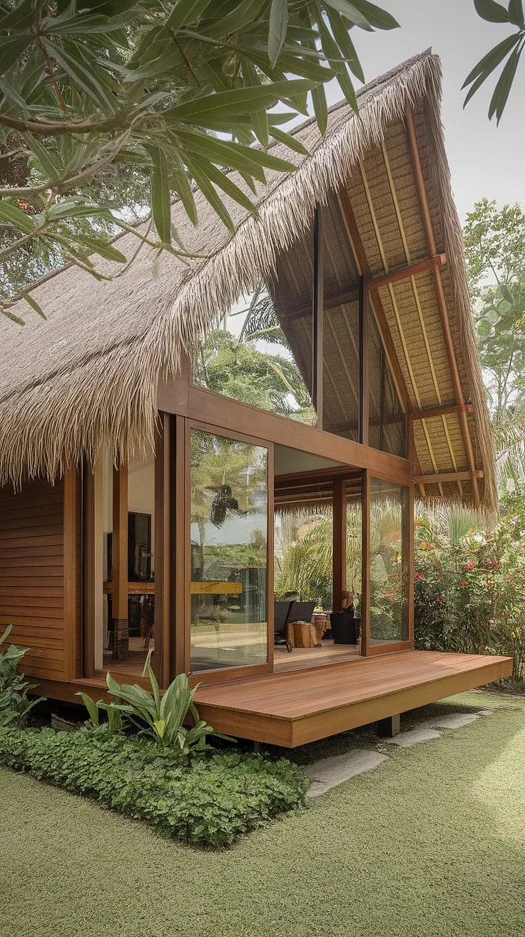 Modern Thai architecture blends tropical design with natural materials for a serene escape