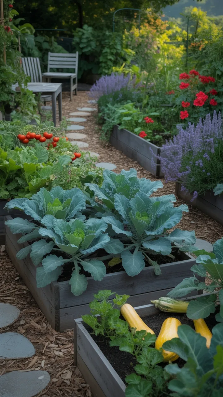 Golden-Hour Vegetable Garden of Abundance and Charm