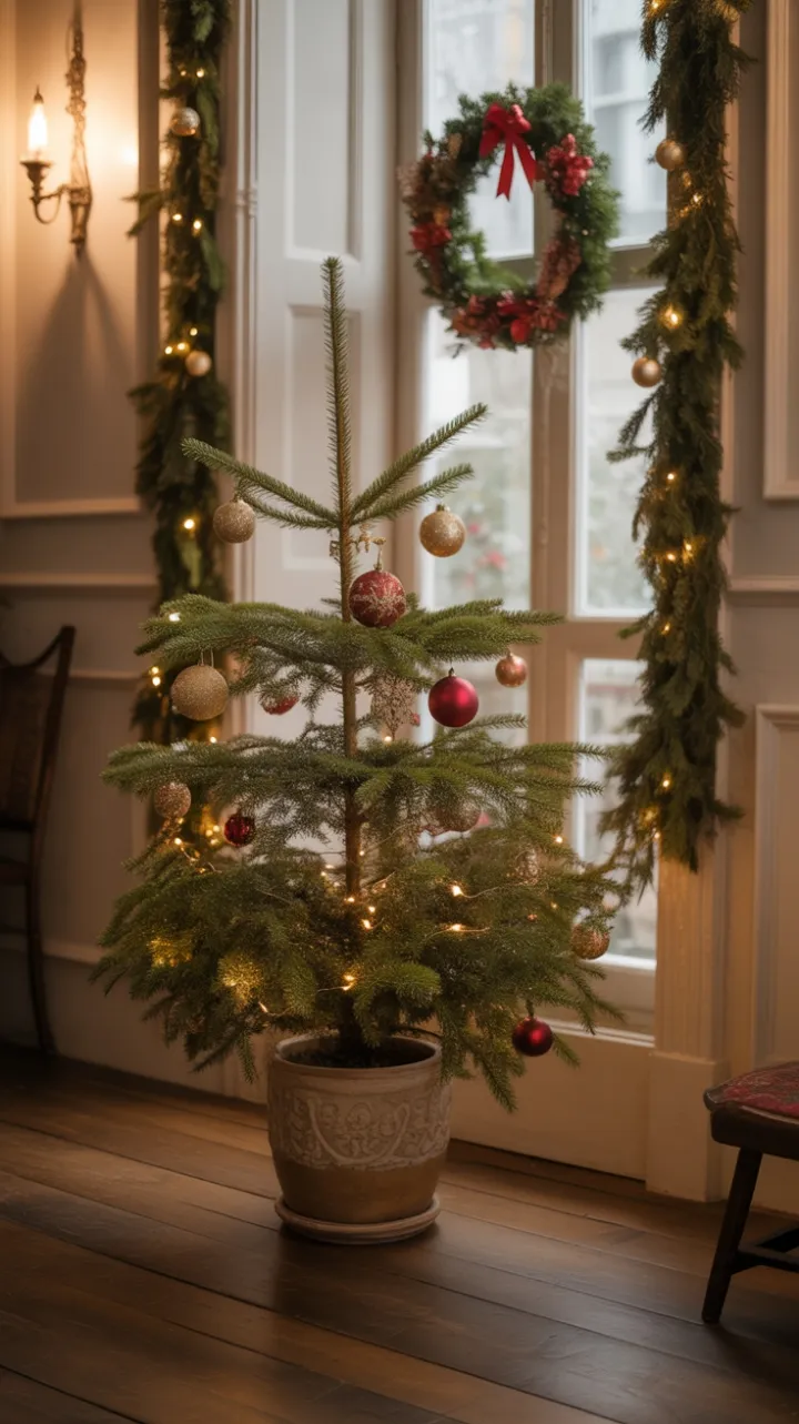 Victorian Holiday Nook Radiating Warmth and Nostalgic Cheer