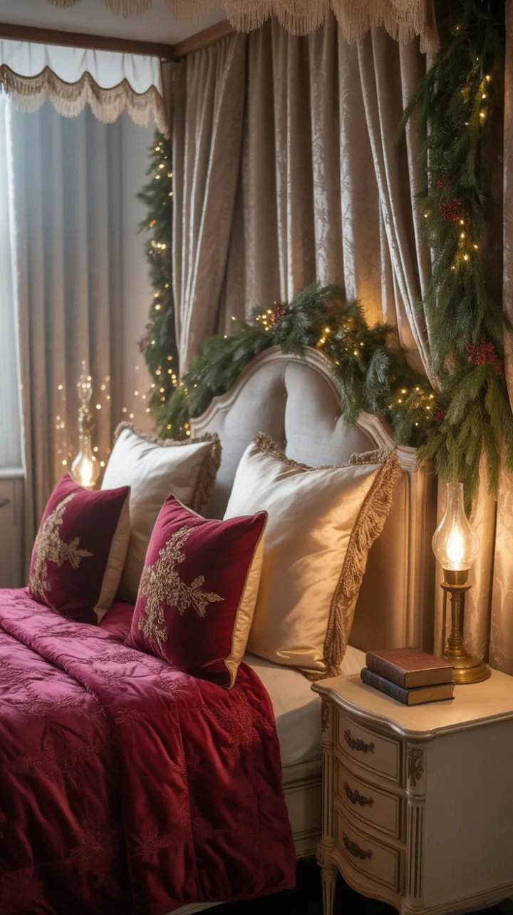 Victorian Velvet Sanctuary Adorned for the Holidays