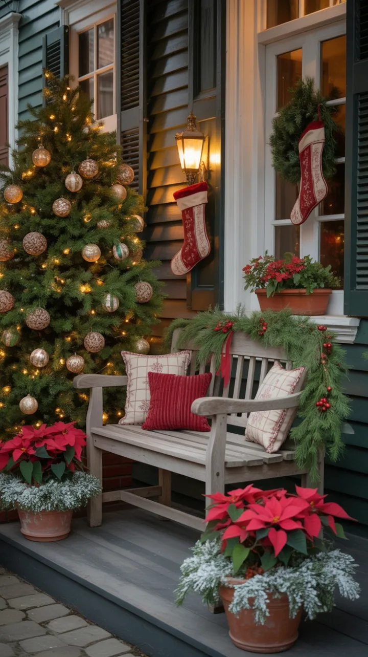 Victorian Porch Dressed for a Timeless Christmas