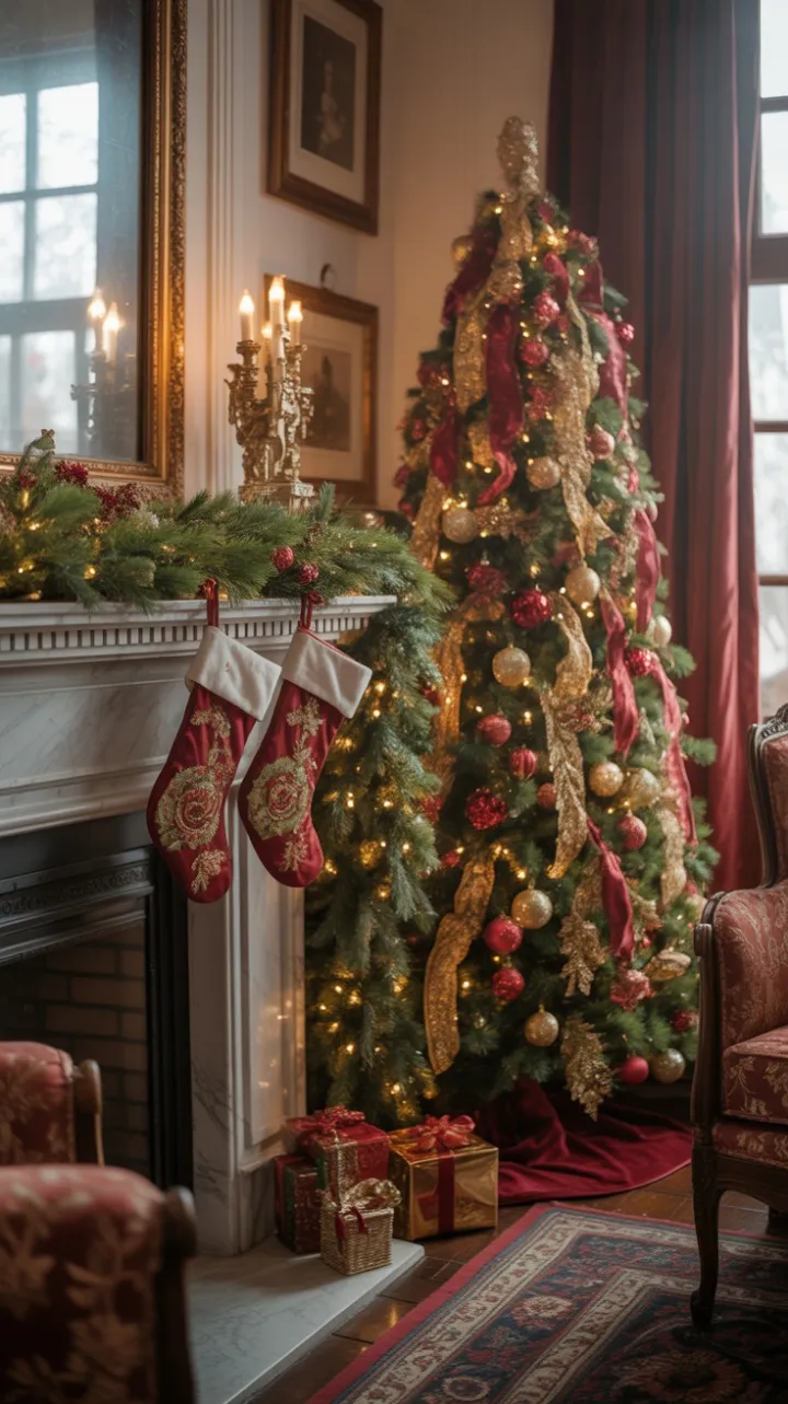Gilded Victorian Christmas Parlor