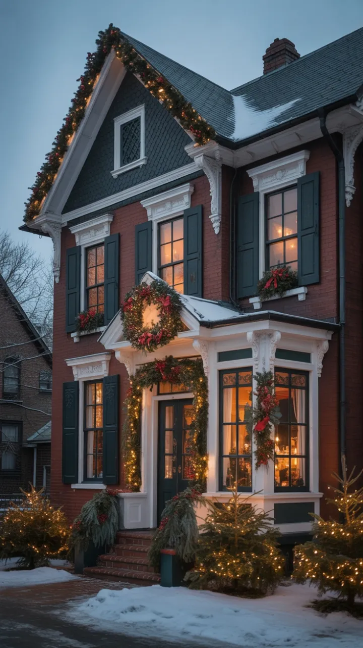 Twinkling Victorian Christmas on a Snowy Night