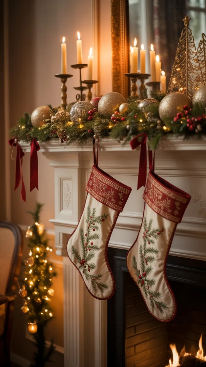Victorian Christmas Mantel of Warmth and Wonder