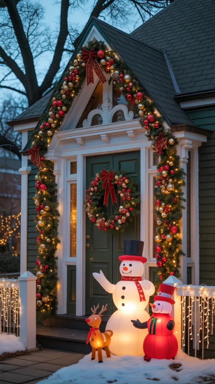Victorian Home Dressed in Twinkling Christmas Splendor