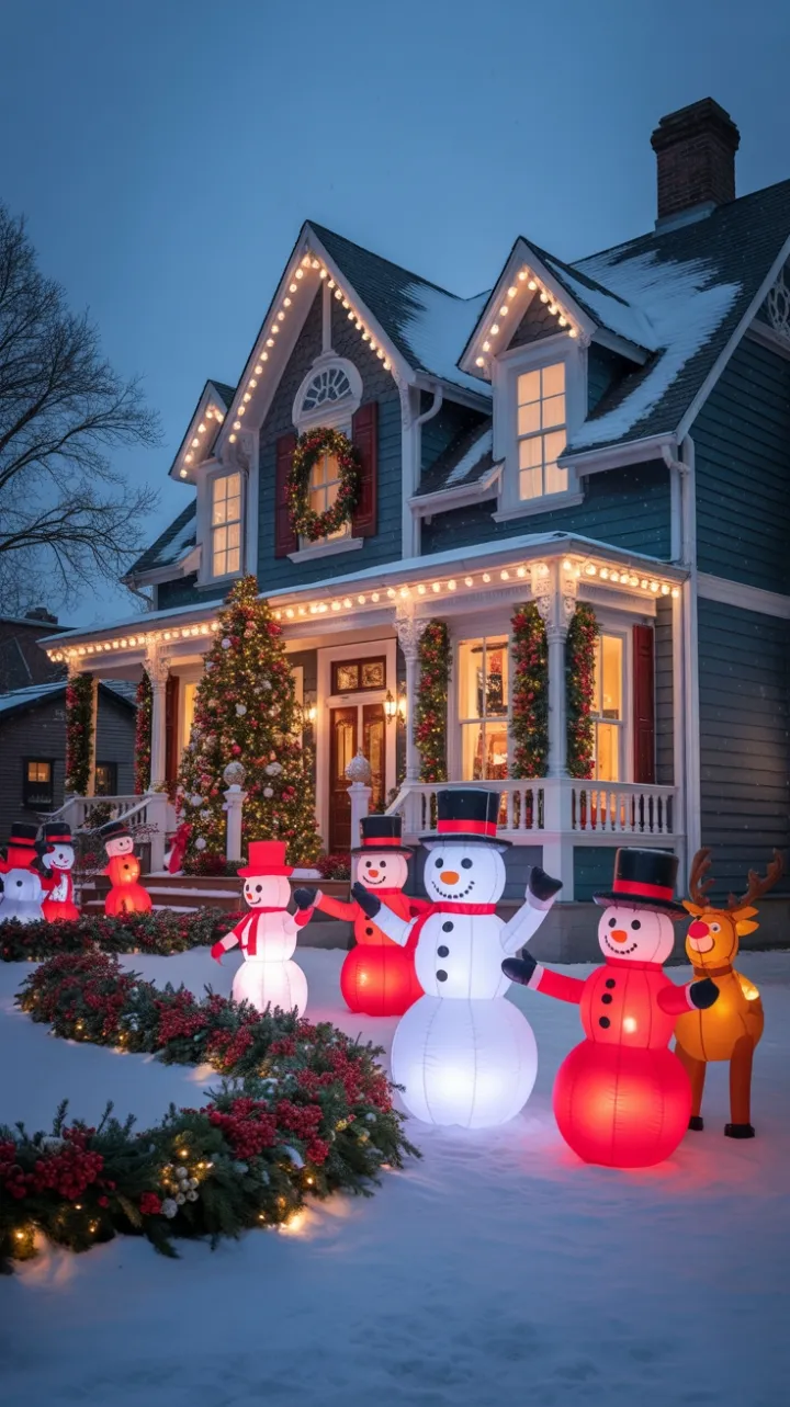 Victorian Christmas Magic Beneath Softly Falling Snow