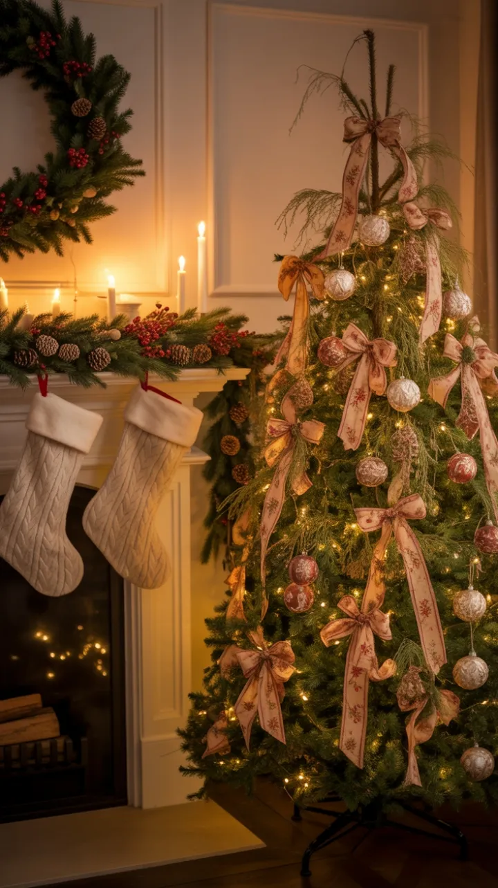 Candlelit Victorian Christmas Wrapped in Velvet and Evergreen