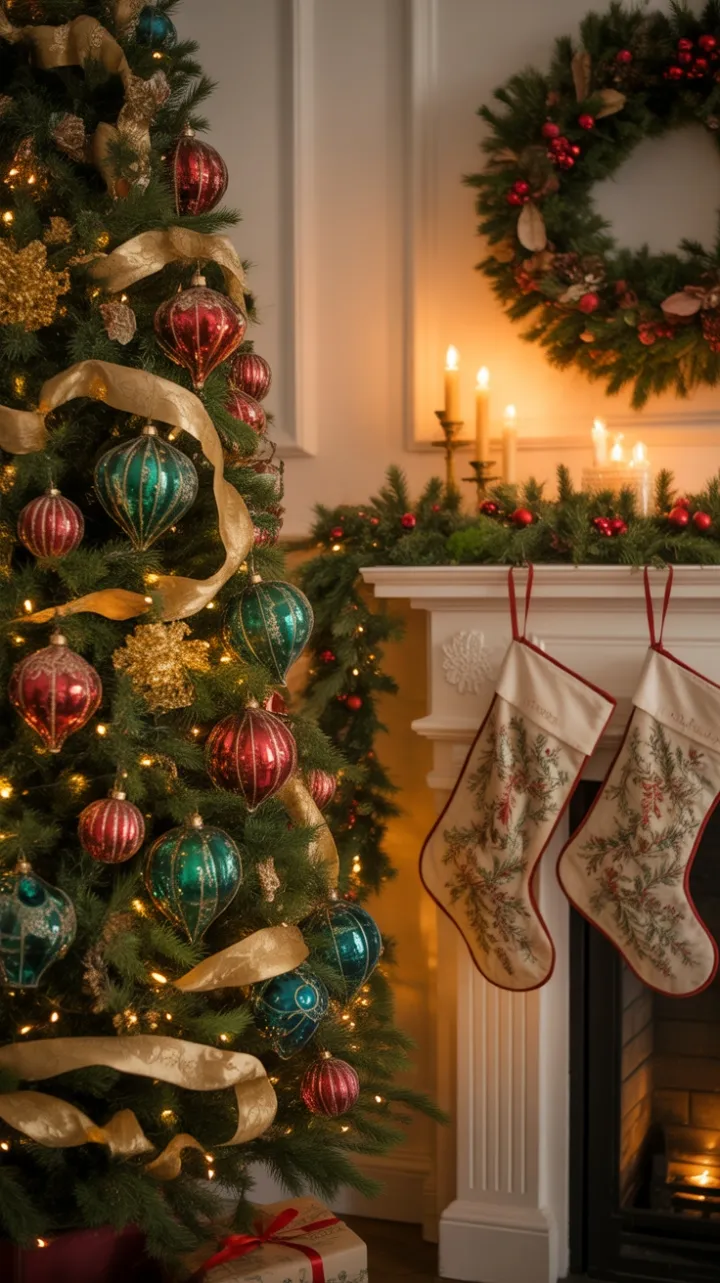 Victorian Hearthside Christmas Wrapped in Amber Light