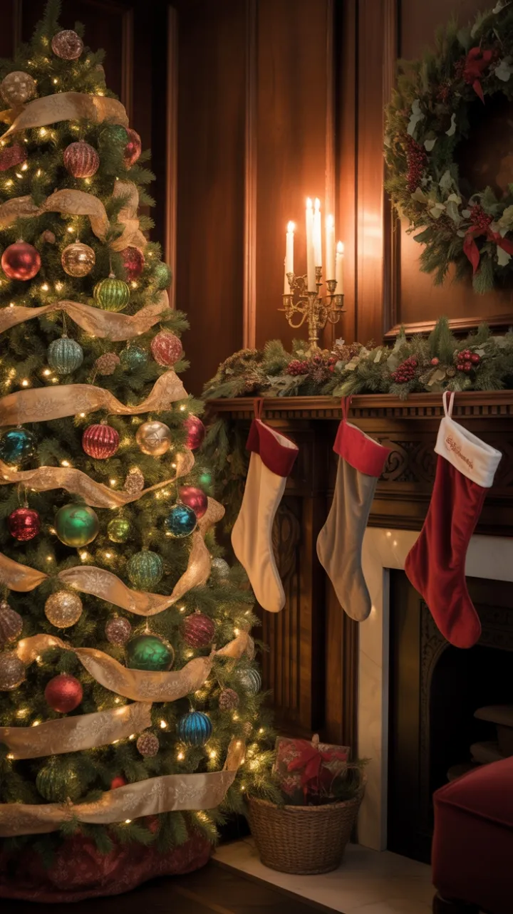 Candlelit Victorian Christmas Parlor