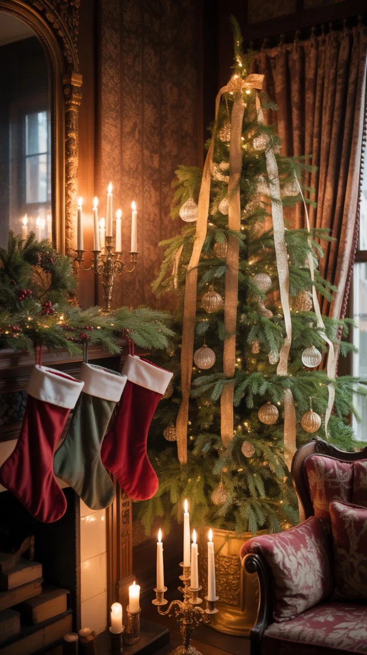 Candlelit Victorian Christmas Hearth