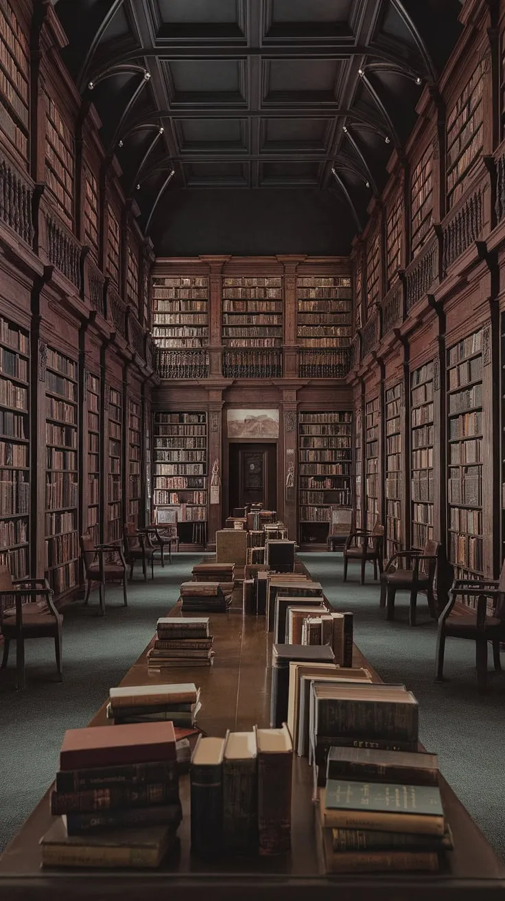 Lost in the hushed reverence of a Victorian library, where the scent of aged paper and leather whispers tales untold. Sunlight streams through arched windows, illuminating dust motes dancing in the air, a symphony of knowledge stretching from floor to ceiling. Time seems to slow, a sanctuary for the mind, a haven for the soul. A quiet escape awaits within these walls.