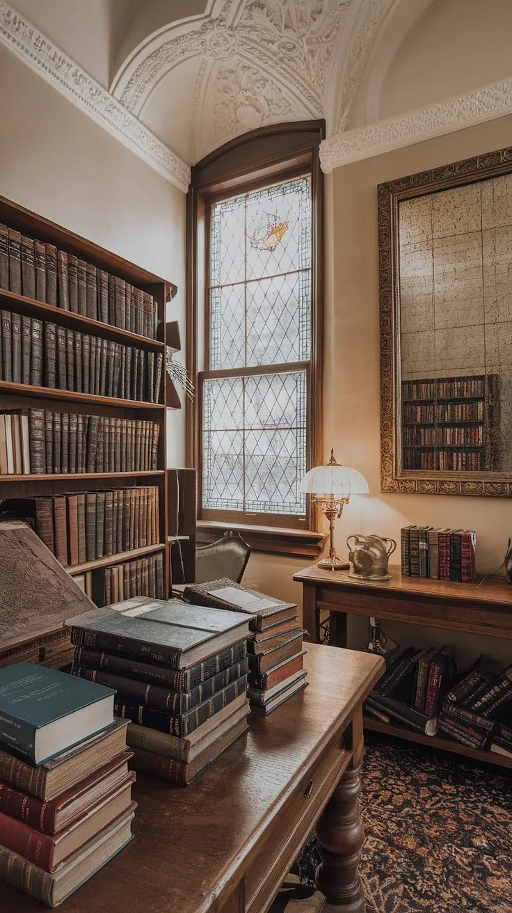 Lost in the labyrinthine shelves of a forgotten Victorian library, the scent of aged paper and leather hangs heavy in the air. A single lamp illuminates the worn spines, whispering tales of bygone eras. This hidden sanctuary, a testament to the enduring power of stories, feels both intimately personal and profoundly ancient.