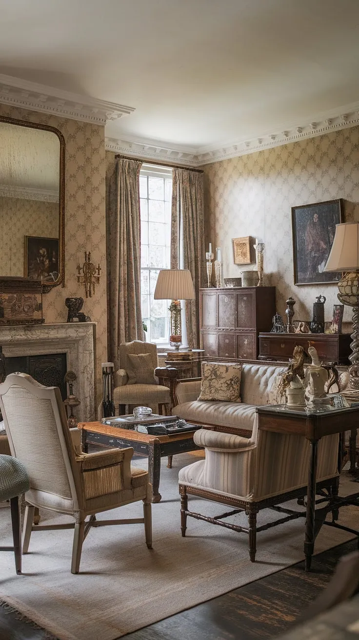 Lost in the opulent embrace of a Victorian mansion. The rich textures, antique furniture, and a meticulously preserved details transport you to a time of refined sophistication. A symphony of classical and French design elements creates a truly unforgettable ambiance.